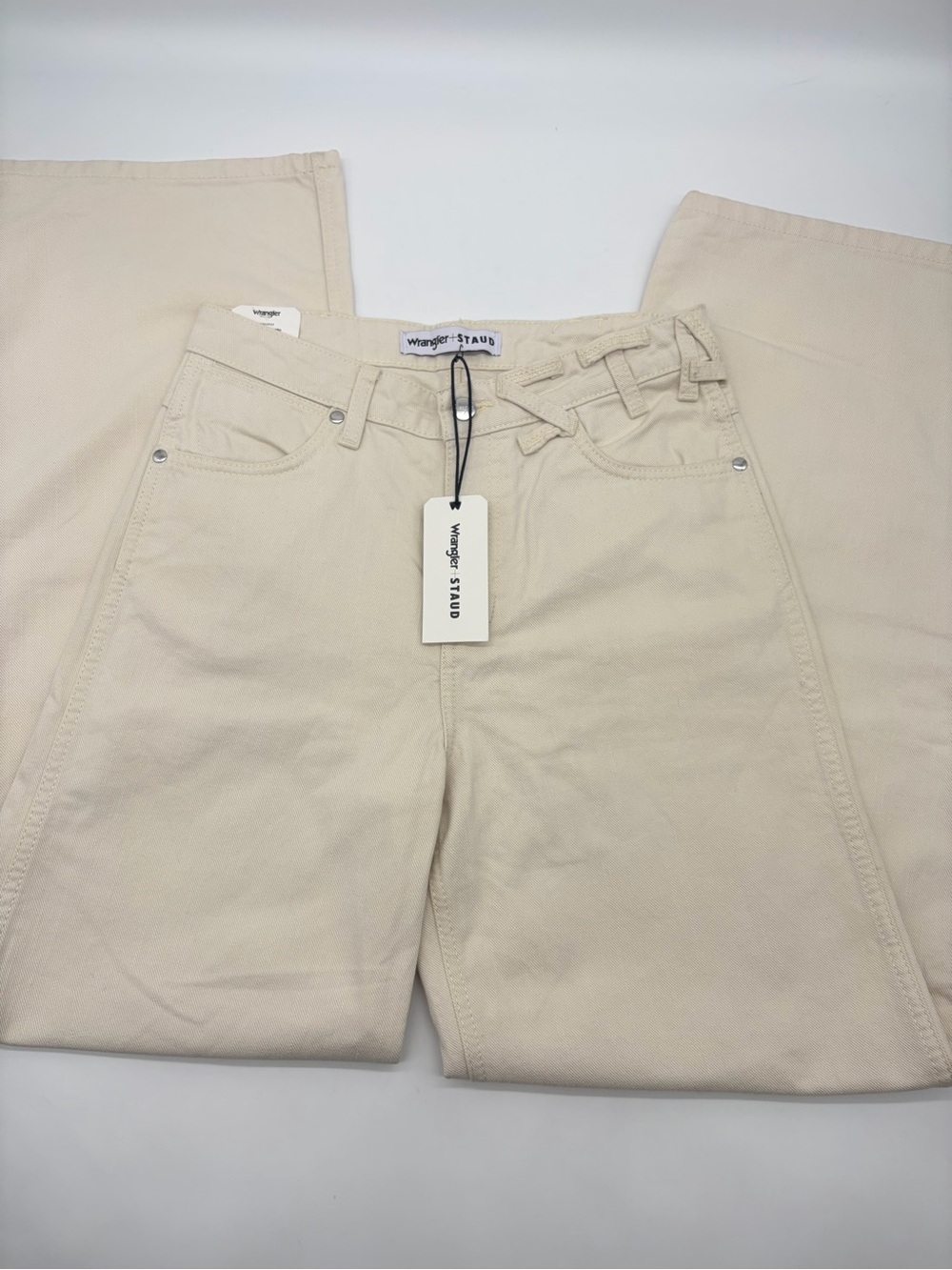 Wrangler x STAUD The Loose Jeans Cream 26x32 NWT